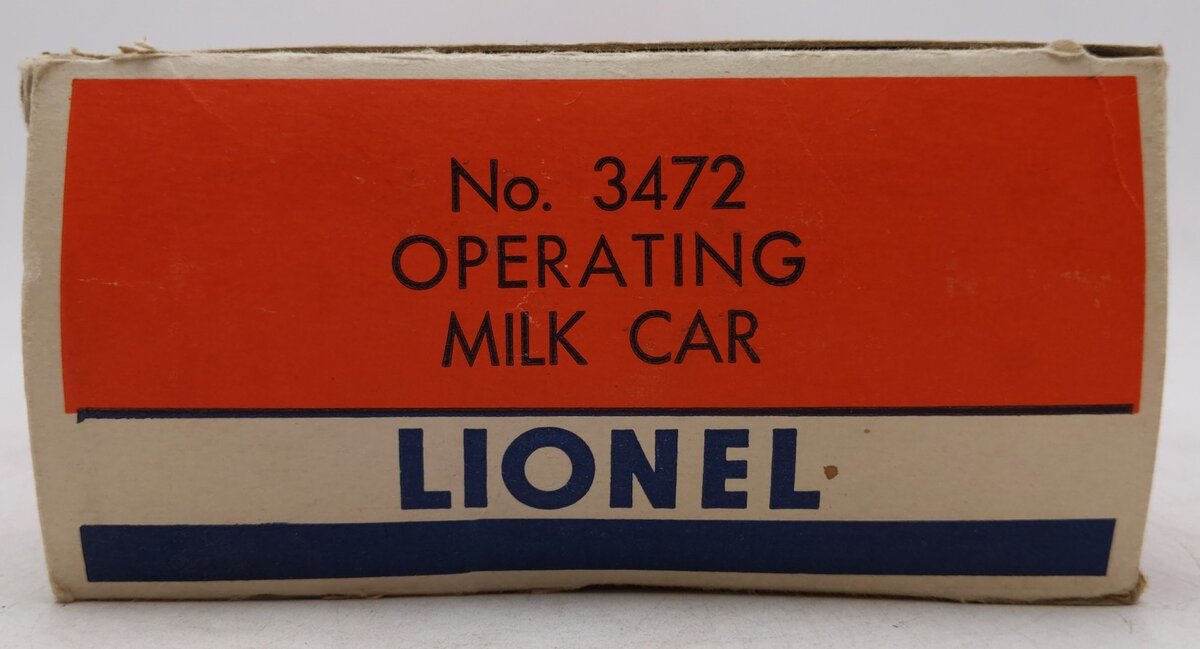 Lionel 3472 O Vintage Operating Milk Car with Platform EX/Box