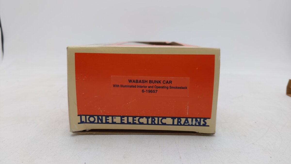 Lionel 6-19657 O Gauge Wabash Bunk Car w/Smoke #19657 EX/Box