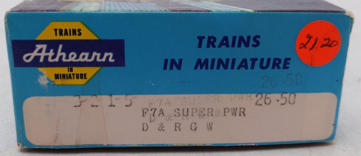 Athearn 3211 HO Scale Burlington Northern F-7A Powered Diesel Locomotive #9760 VG/Box