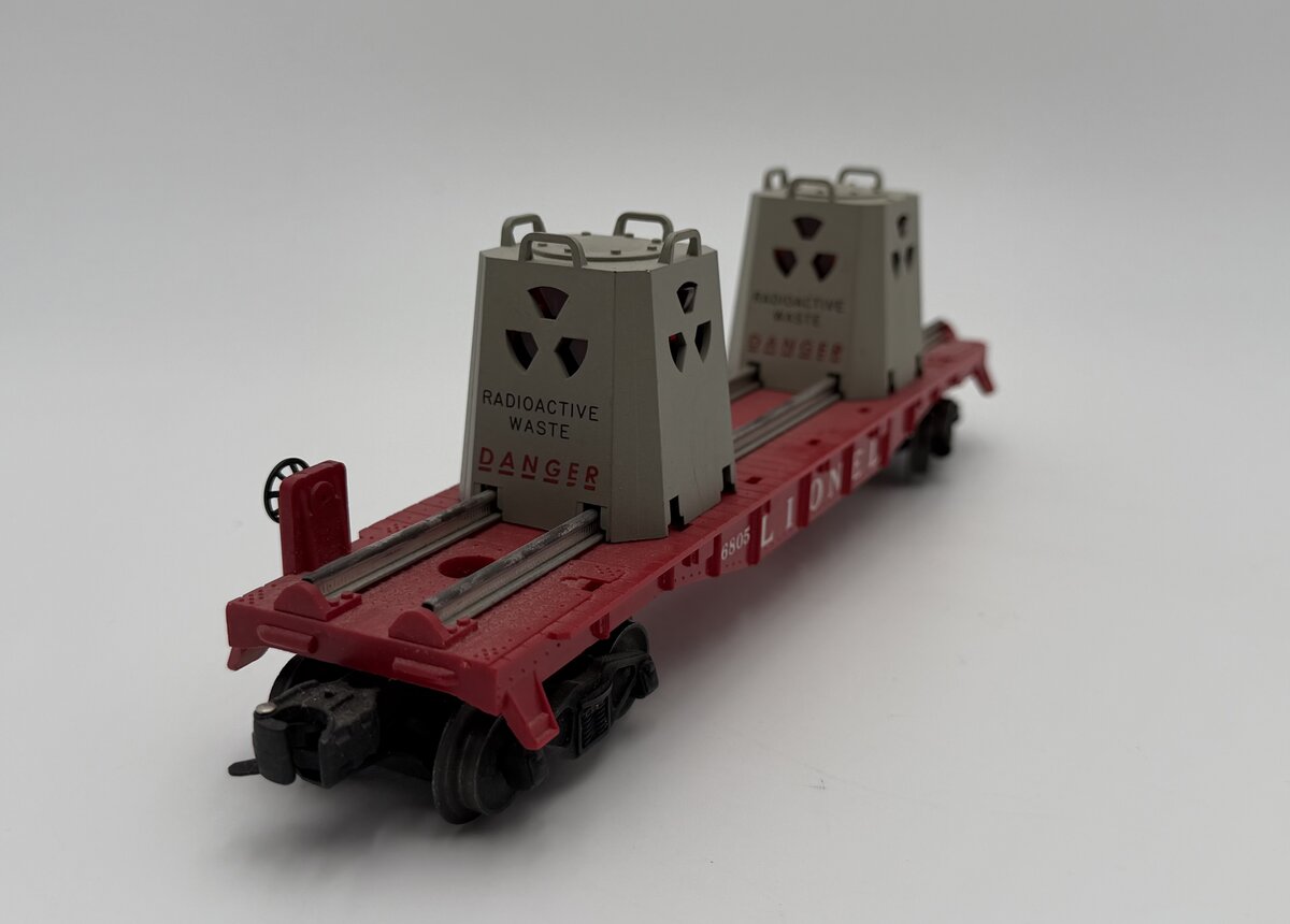 Lionel 6805 Vintage O Radioactive Atomic Disposal Flatcar VG