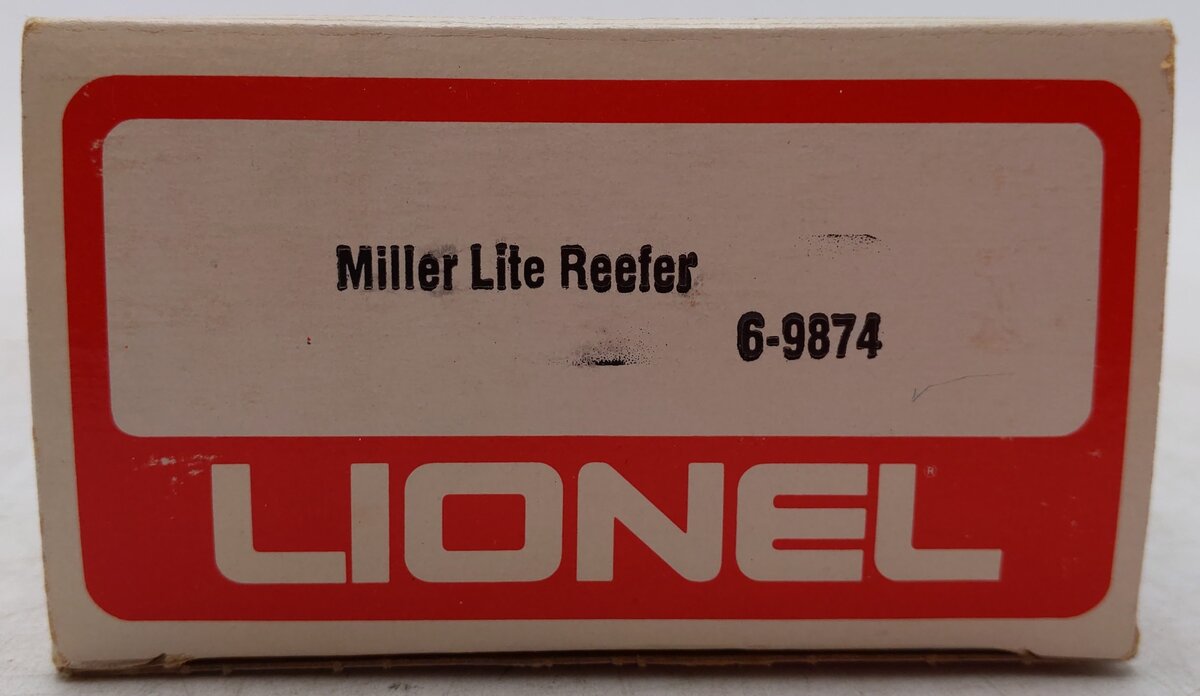 Lionel 6-9874 O Gauge Miller Lite Beer Billboard Reefer Car EX/Box