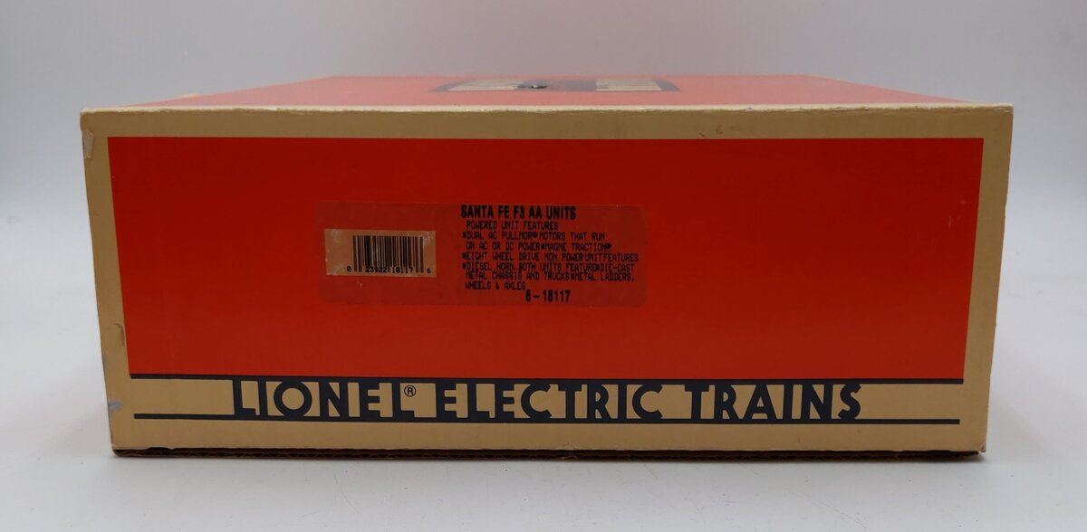 Lionel 6-18117 O Gauge Santa Fe Blue/Yellow F3 AA Diesel Set EX/Box