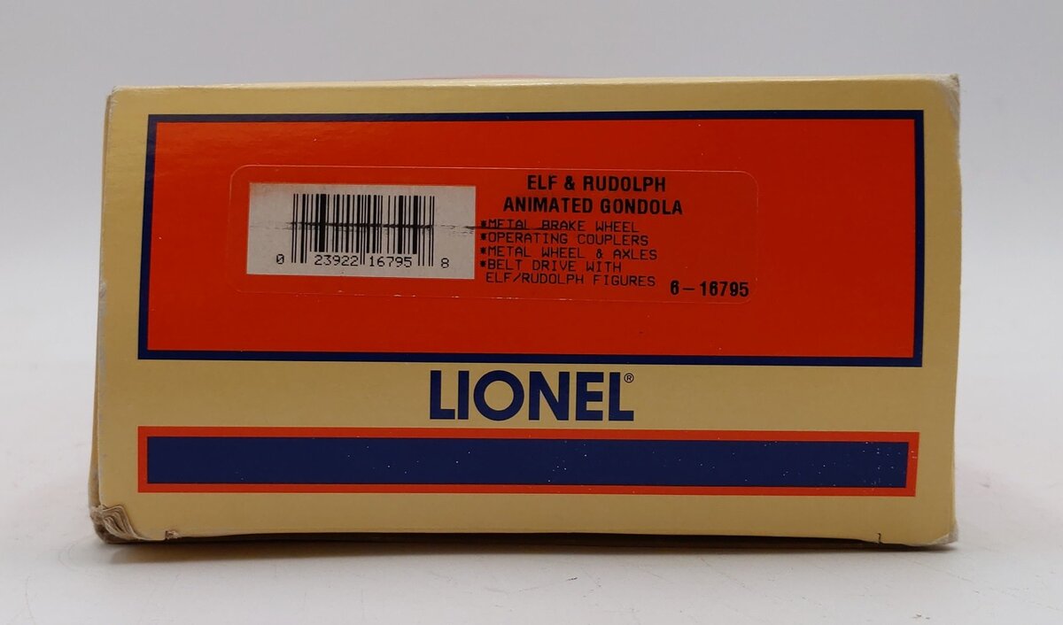 Lionel 6-16795 O Gauge Elf & Rudolph Animated Gondola EX/Box
