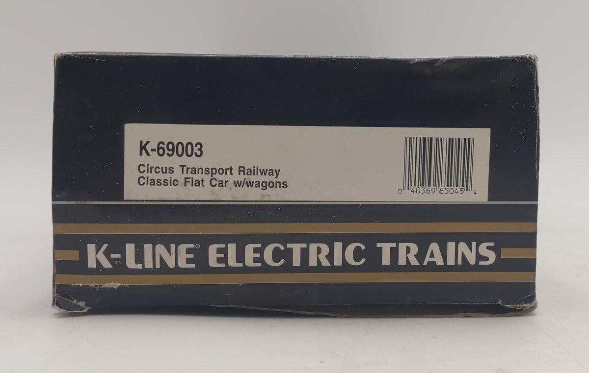K-Line K-69003 O Gauge Circus Transport Railway Flatcar #69003 EX/Box