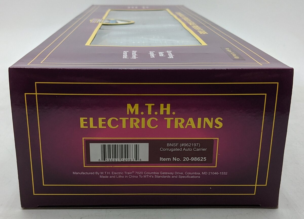 MTH 20-98625 O BNSF Corrugated Auto Carrier #962197 NIB