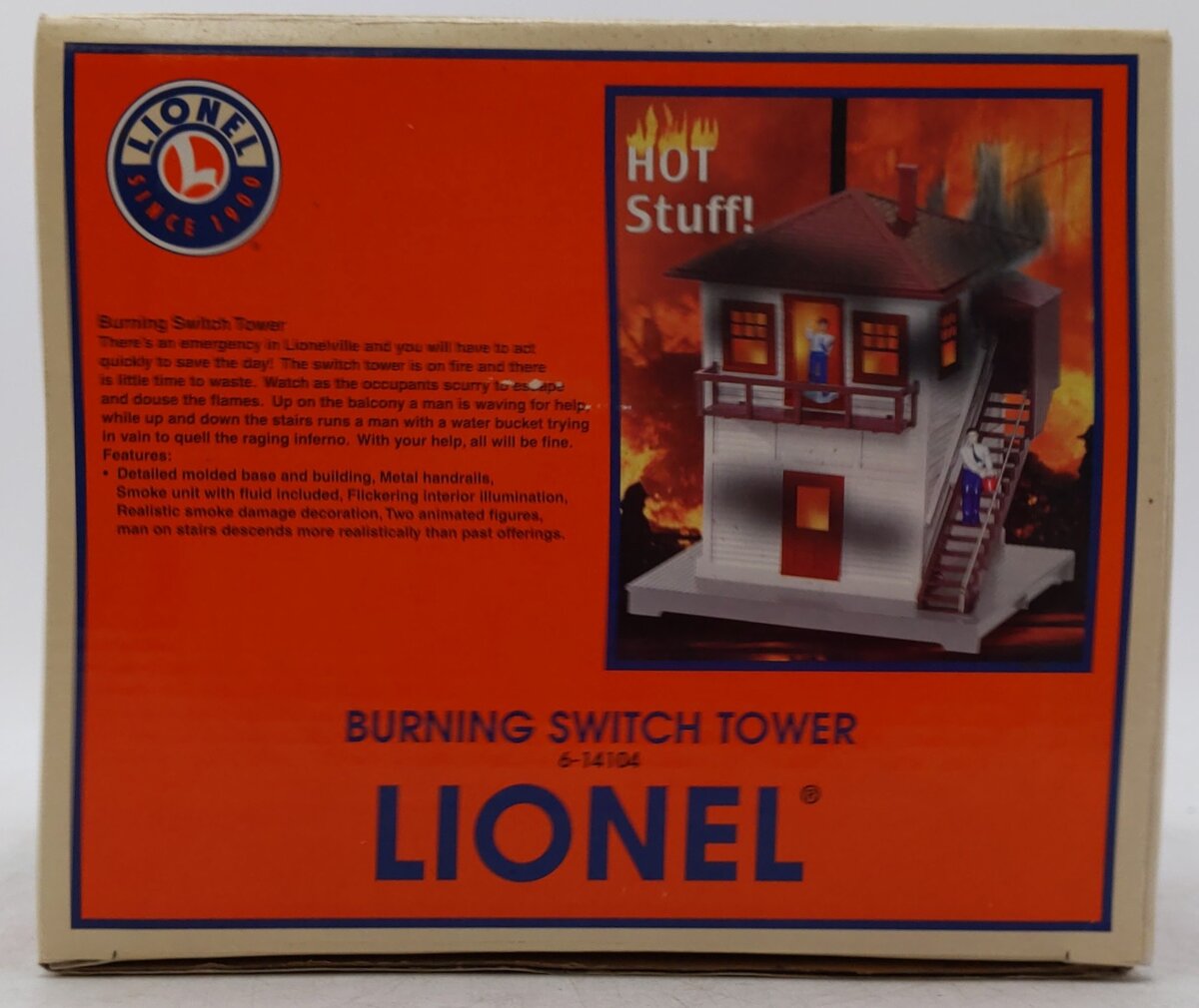 Lionel 6-14104 O Animated Burning Switch Tower EX/Box
