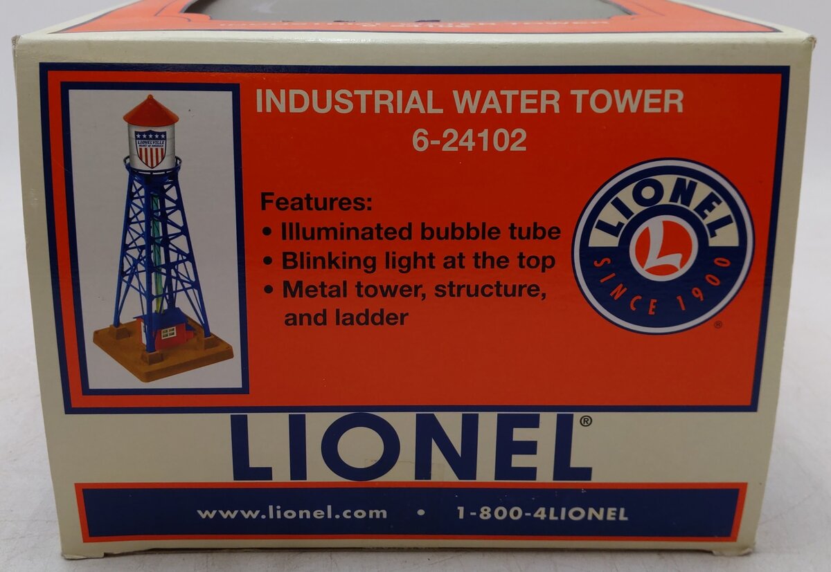 Lionel 6-24102 O Lionelville Industrial Water Tower w/ LED EX/Box
