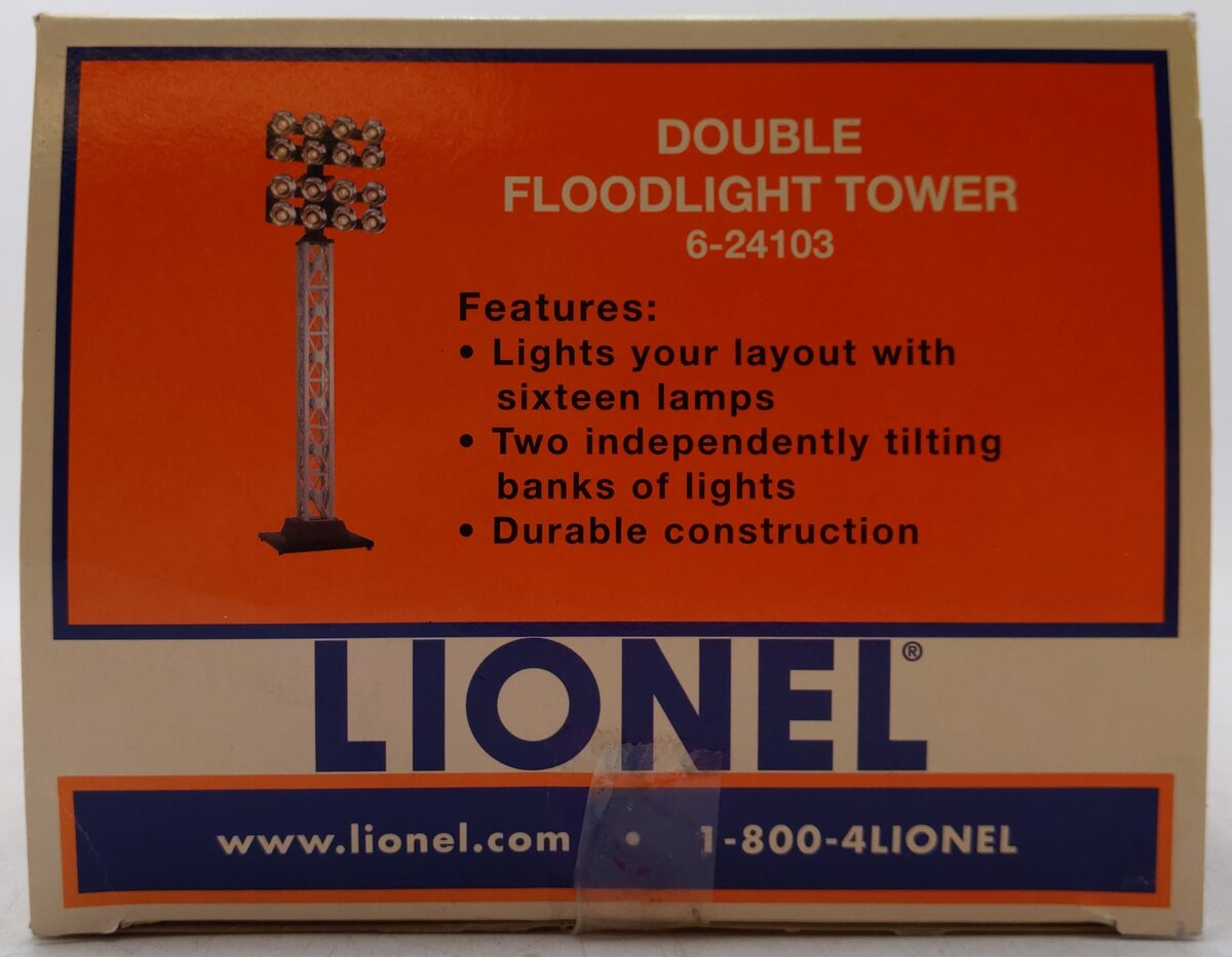 Lionel 6-24103 O 16 Lamp Double Floodlight Tower EX/Box