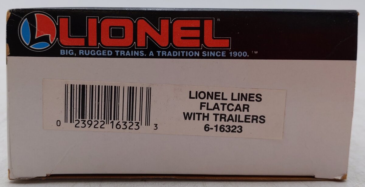 Lionel 6-16323 O Gauge Lionel Lines Flatcar w/ Trailers EX/Box