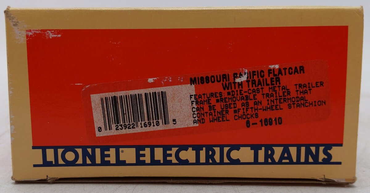 Lionel 6-16910 O Gauge Missouri Pacific Flatcar with Trailer EX/Box