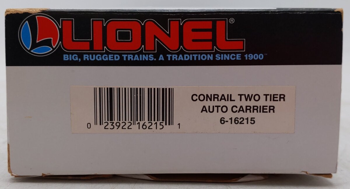 Lionel 6-16215 O Gauge Conrail Two Tier Auto Carrier VG/Box
