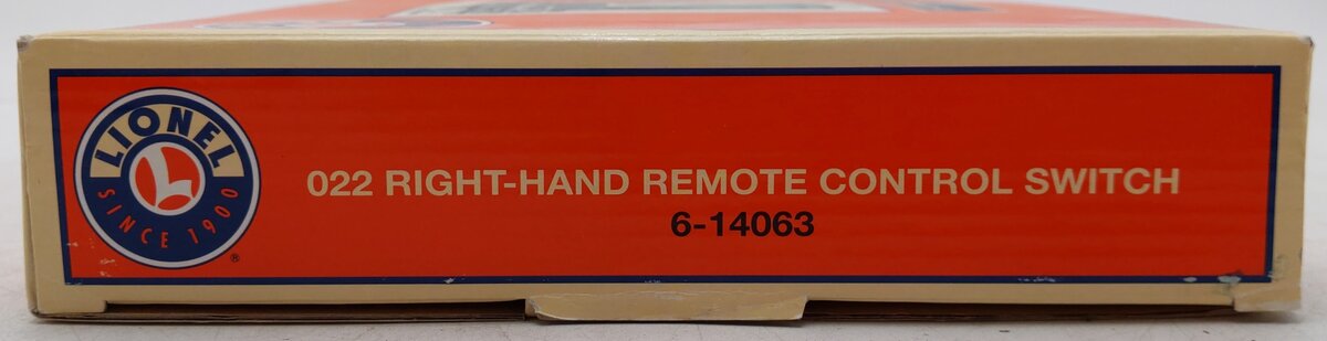 Lionel 6-14063 O 31" Remote-Control 022 Right Hand Switch Turnout VG/Box