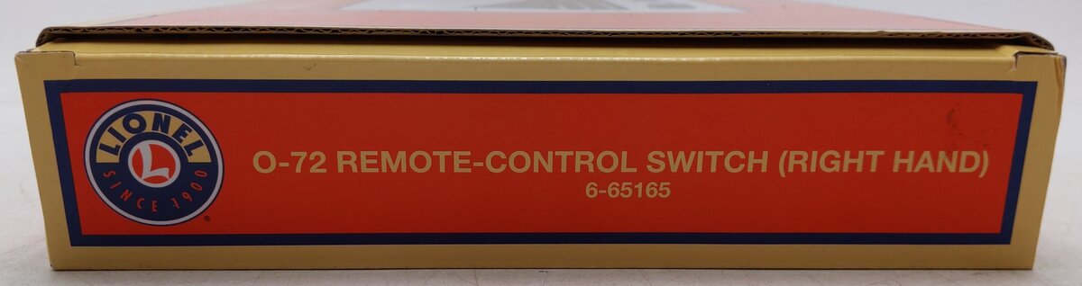 Lionel 6-65165 O72 Right Hand Remote Control Switch Turnout VG/Box