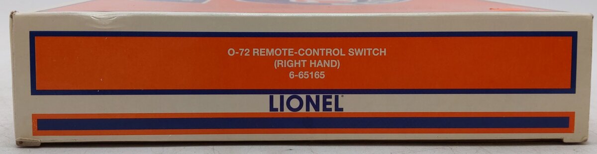 Lionel 6-65165 O72 Right Hand Remote Control Switch Turnout VG/Box