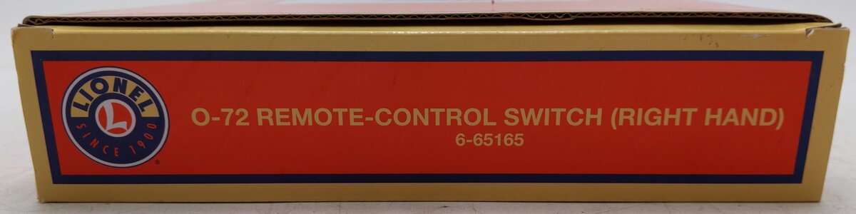 Lionel 6-65165 O72 Right Hand Remote Control Switch Turnout VG/Box