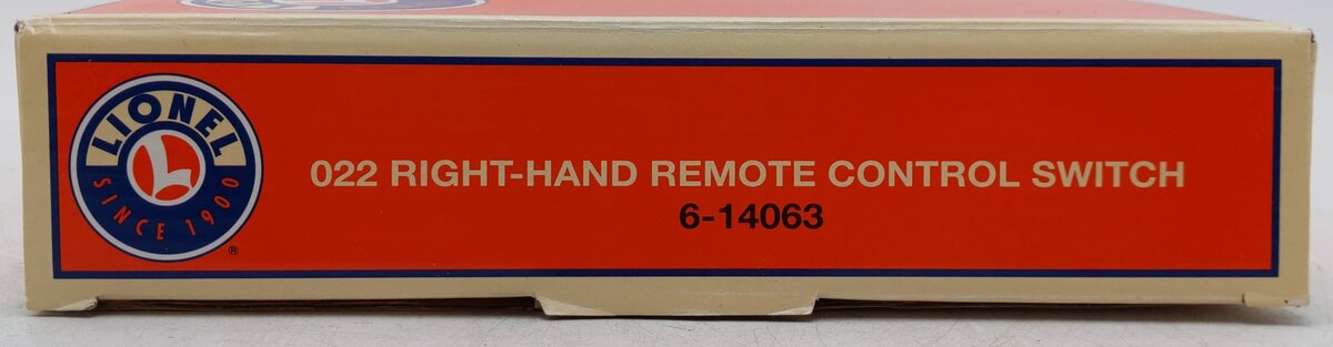 Lionel 6-14063 O 31" Remote-Control 022 Right Hand Switch Turnout VG/Box
