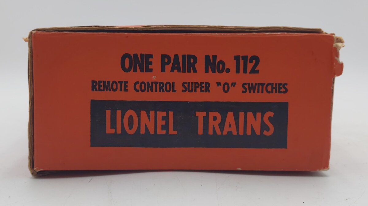Lionel 112 Vintage LH & RH Super O Remote Control Switches (Pair of 2) VG/Box