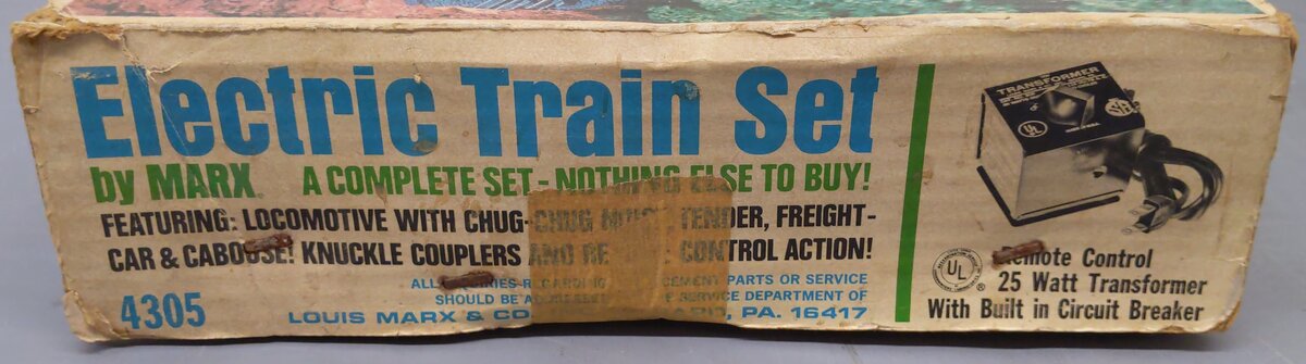 Marx 4305 Vintage O Electric Train Set/Box