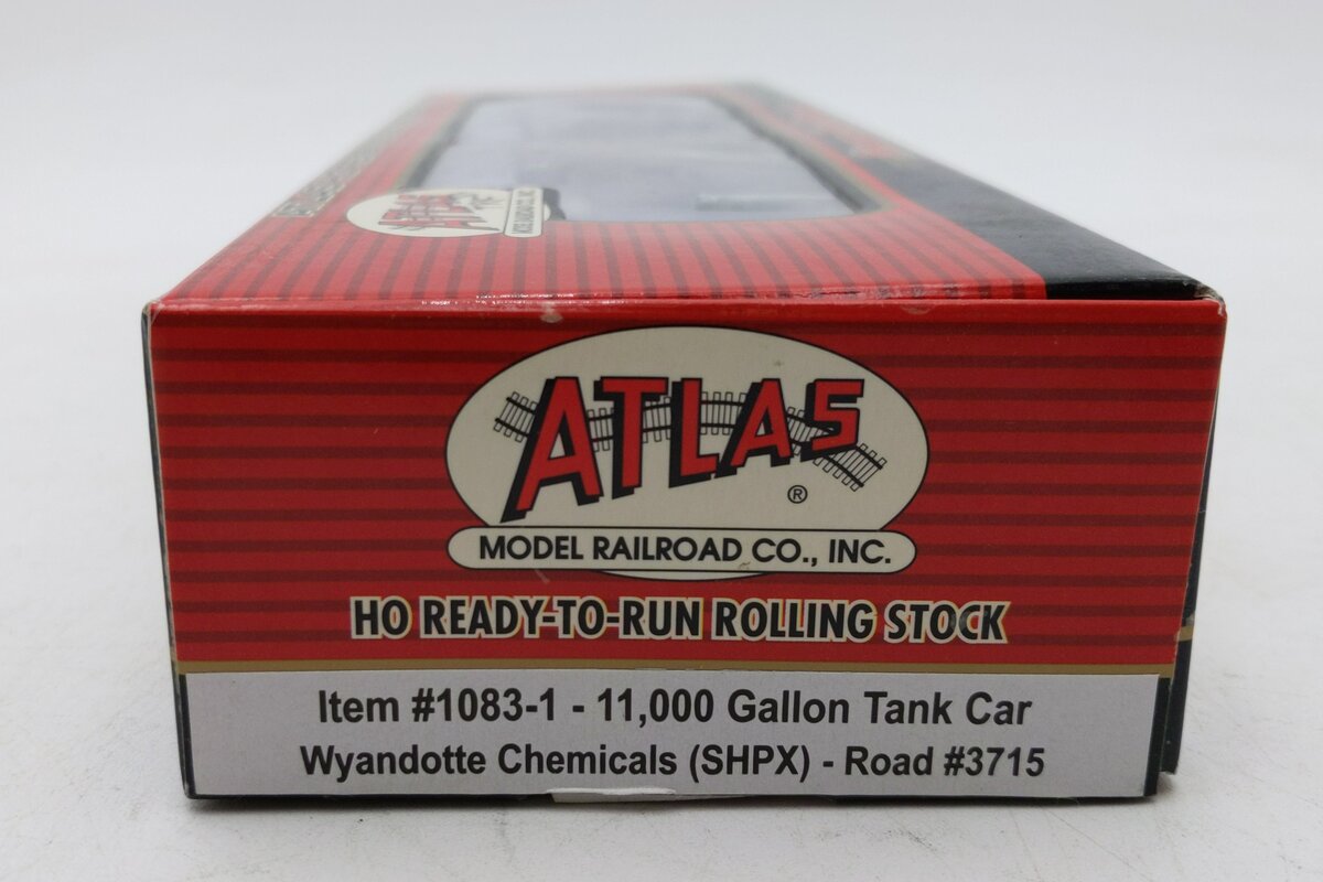 Atlas 1083-1 HO Wyandotte Chemicals 11,000 Gallon Tank Car #3715 MT/Box