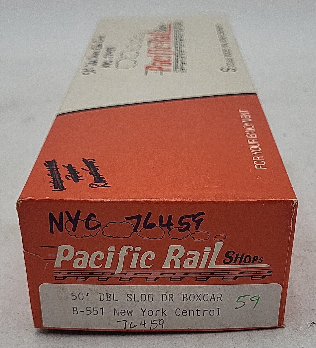 Pacific Rail B-551 S Scale New York Central SLDG DR Boxcar #76459 EX/Box