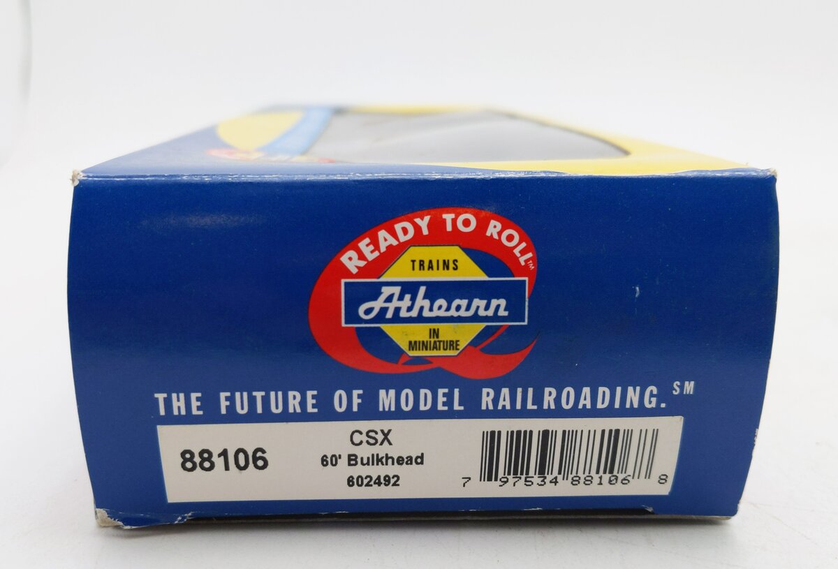Athearn 88106 CSX 60' Bulkhead Flatcar #602492/Box