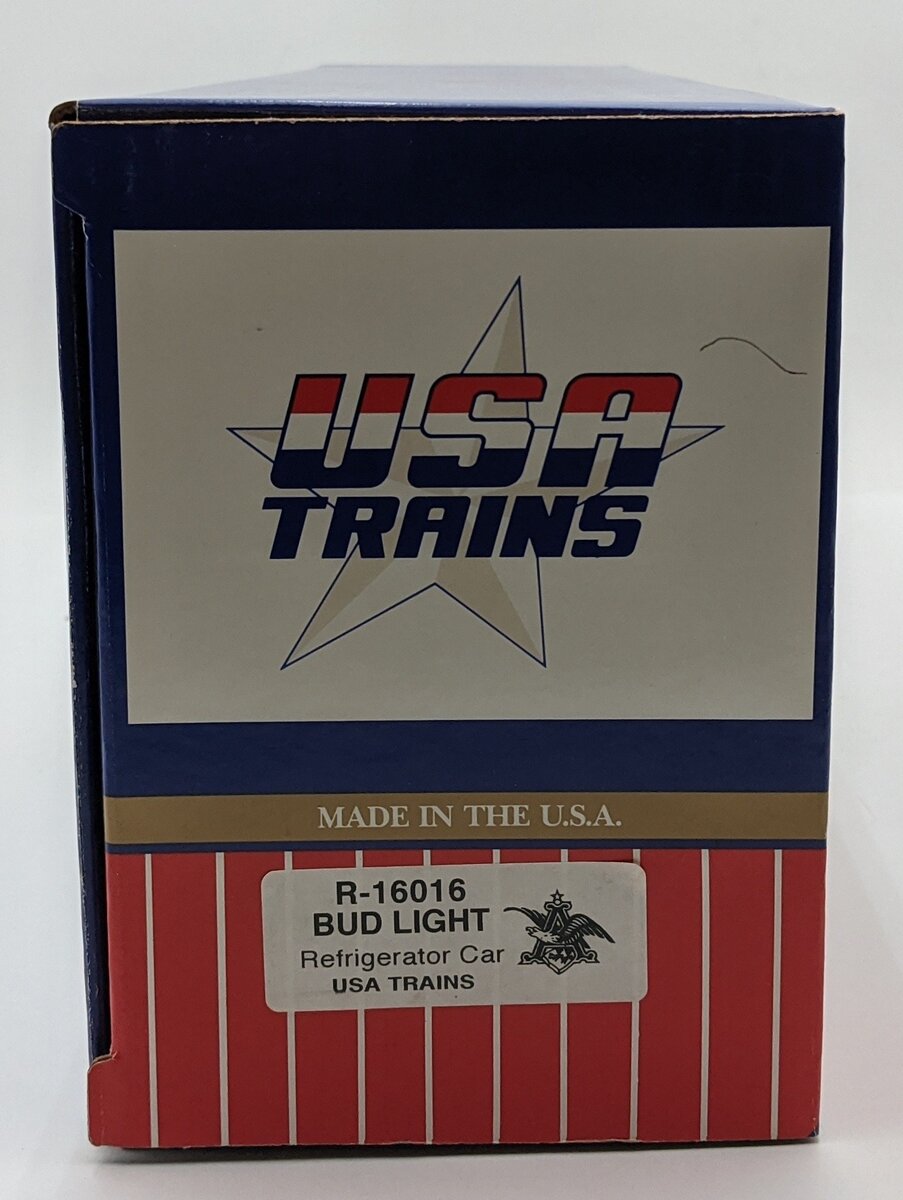 USA Trains R-16016 G Scale Bud Light Refrigerator Car #1648/Box