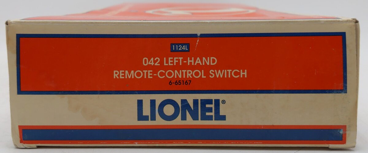 Lionel 6-65167 O27 42" Left Hand Remote Control Switch Turnout VG/Box