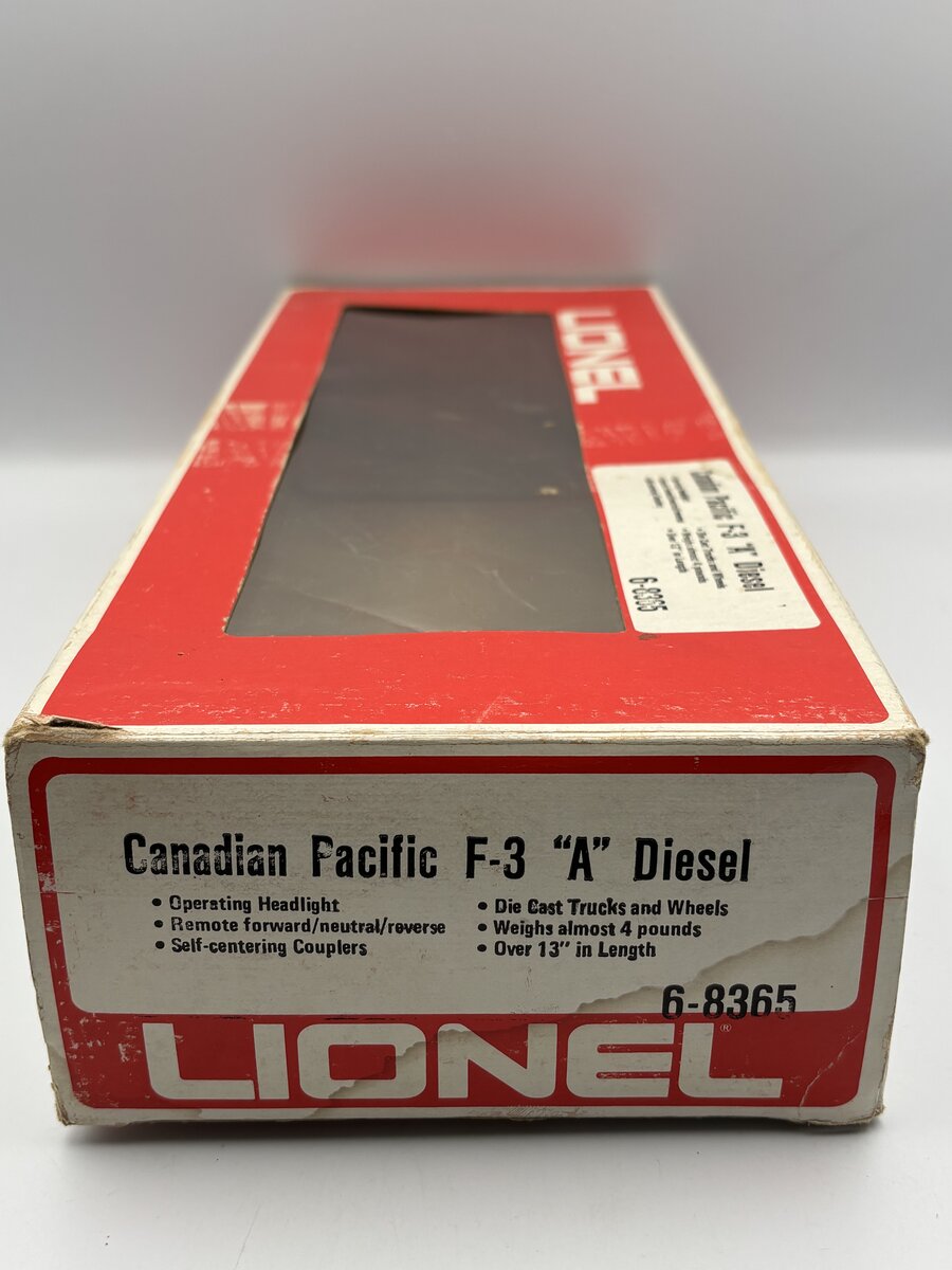 Lionel 6-8365 O Canadian Pacific F3 A Powered Diesel Locomotive EX/Box