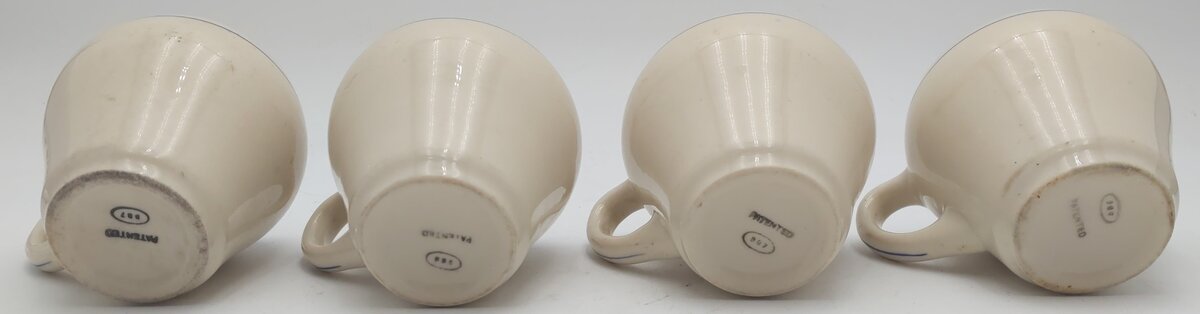 Syracuse China Rio Grande Prospector Pattern Tapered Coffee Cups (Set of 4)