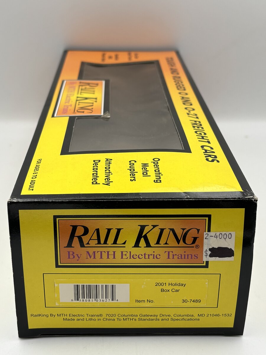 MTH 30-7489 O Gauge 2001 Holiday Box Car EX/Box
