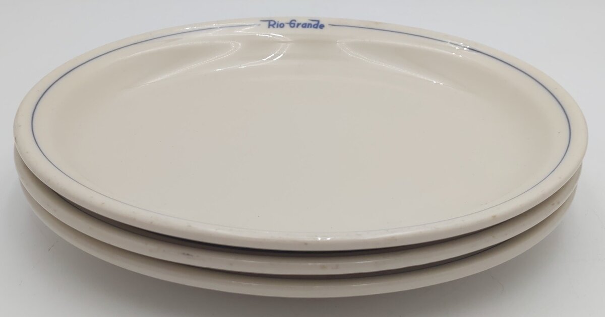 Syracuse China Rio Grande Prospector Pattern Oval Plates (Set of 3) EX