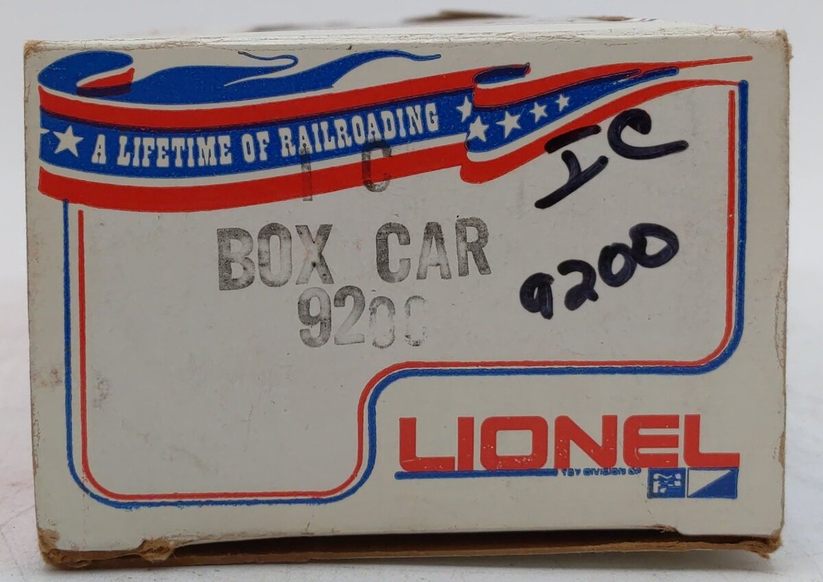 Lionel 6-9200 O Gauge Illinois Central Boxcar #9200 VG/Box