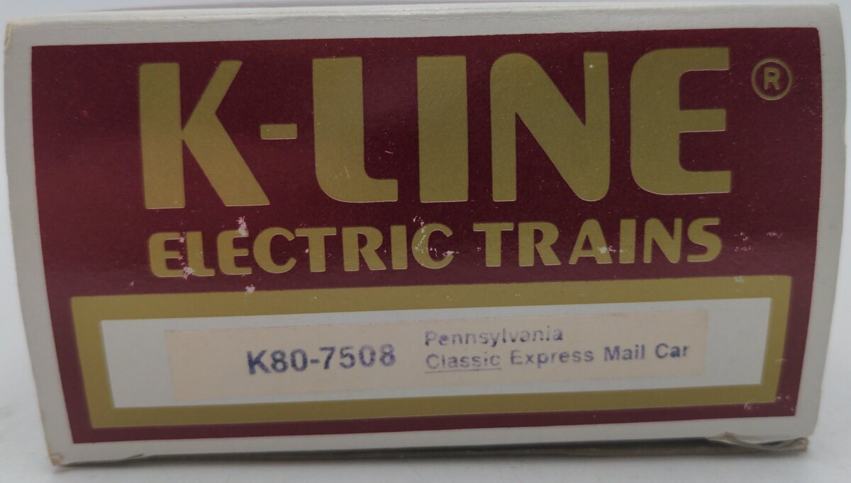 K-Line K80-7508 Pennsylvania Rail Road Classic Mail Car #2724 EX/Box
