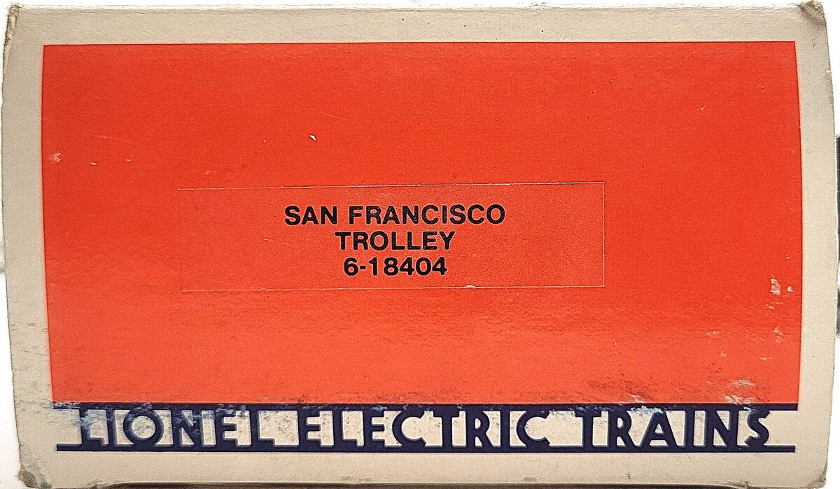 Lionel 6-18404 O Gauge San Francisco Green Trolley Car EX/Box