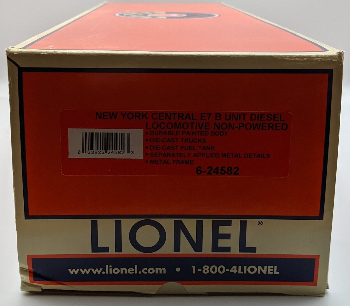 Lionel 6-24582 New York Central E7 B-Unit Non-Powered Diesel Locomotive #4105 MT/Box
