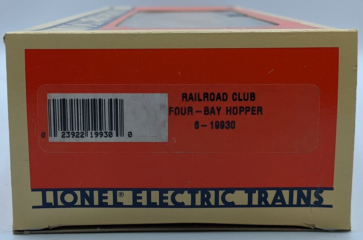 Lionel 6-19930 O Gauge Lionel Railroader Club 4-Bay Hopper with Load #19930 LN/Box