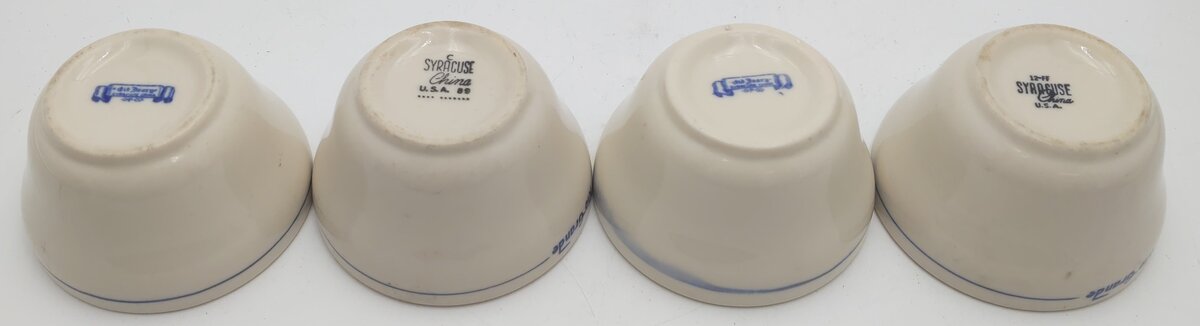 Syracuse China Rio Grande Prospector Pattern Bouillon Bowls (Set of 4) EX