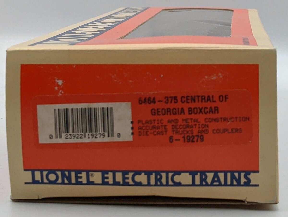 Lionel 6-19279 O Gauge Central of Georgia Boxcar #6464-375 NIB
