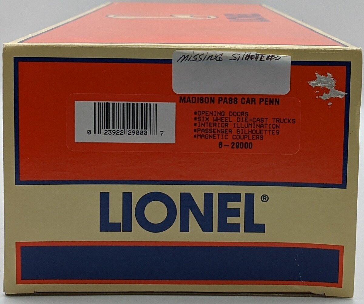Lionel 6-29000 O Gauge Pennsylvania RR "Caleb Strong" Madison Coach Car #2622/Box