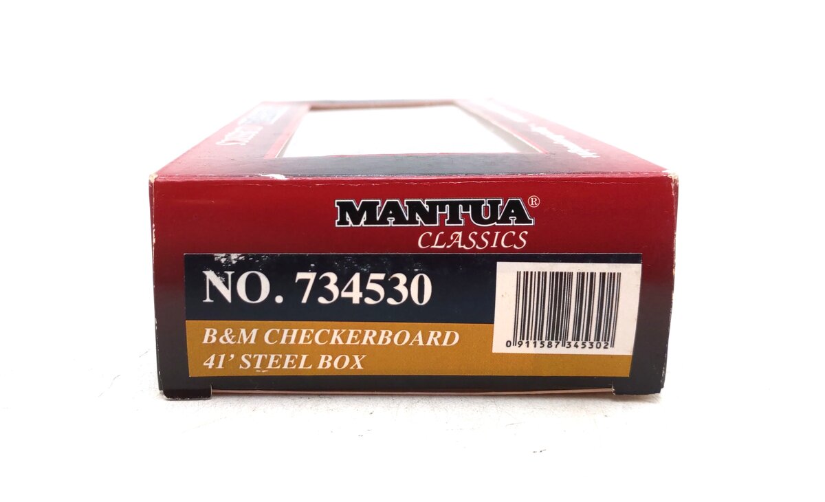 Mantua 734530 HO B&M Checkerboard 40' Sliding Door Box NIB