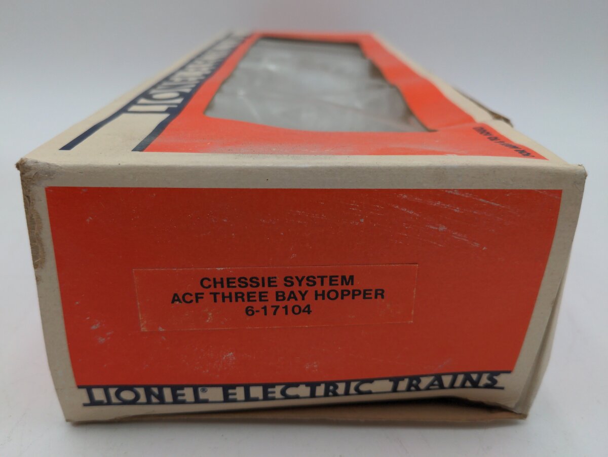 Lionel 6-17104 O Gauge Chessie System ACF 3-Bay Center Flow Hopper EX/Box