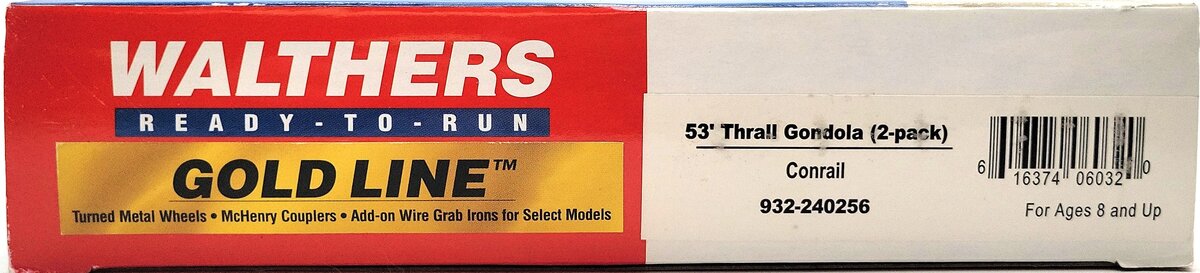 Walthers 932-240256 HO Conrail 53' Thrall Gondola (2-Pack) LN/Box