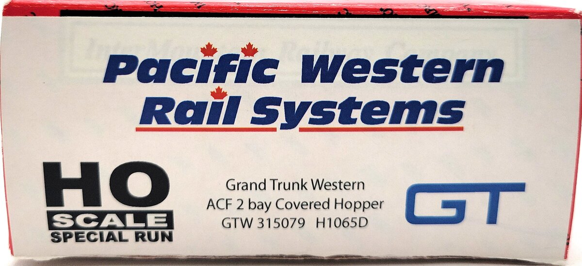 InterMountain H1065D Grand Trunk Western ACF 2 Bay Covered Hopper #315079 LN/Box