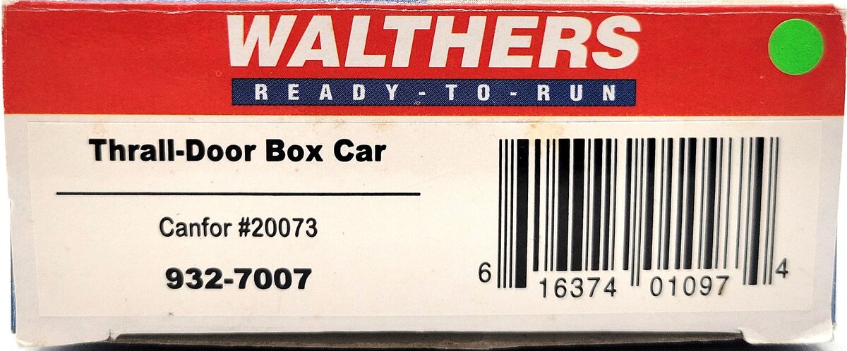 Walthers 932-7007 HO Scale Canfor Thrall-Door Boxcar #20073 LN/Box