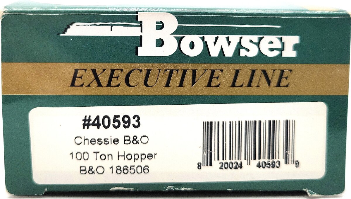 Bowser 40593 HO 100-Ton Triple Hopper, Chessie/B&O #186506