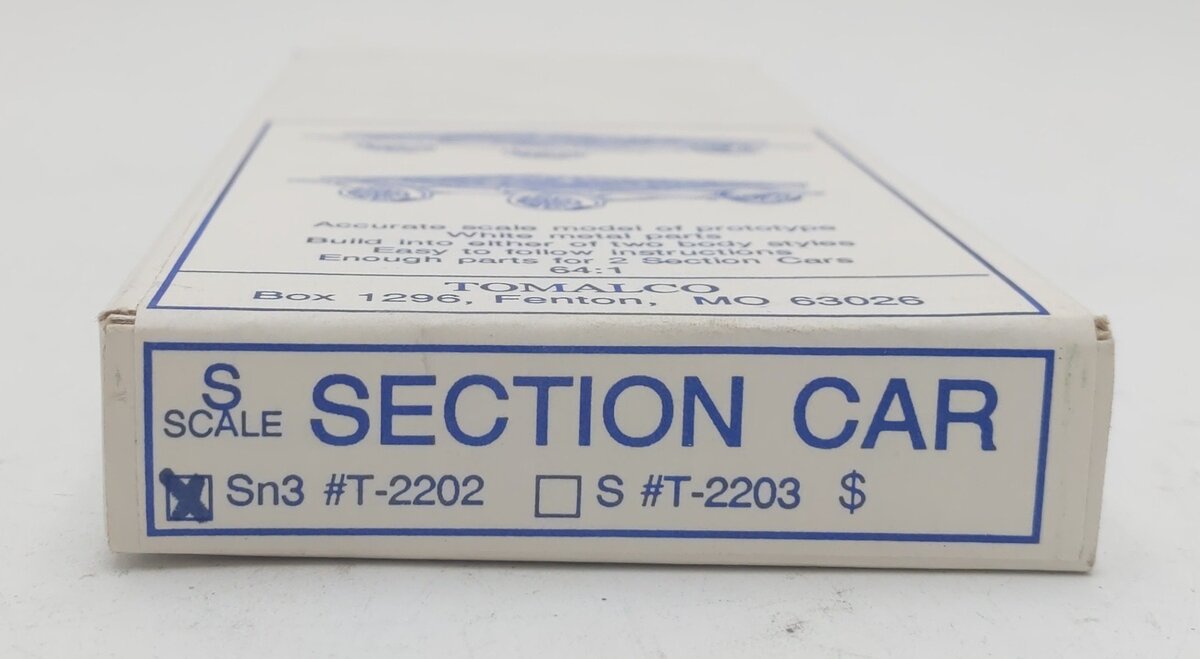 Tomalco T-2202 S/Sn3 Scale Section Car Kit MT/Box