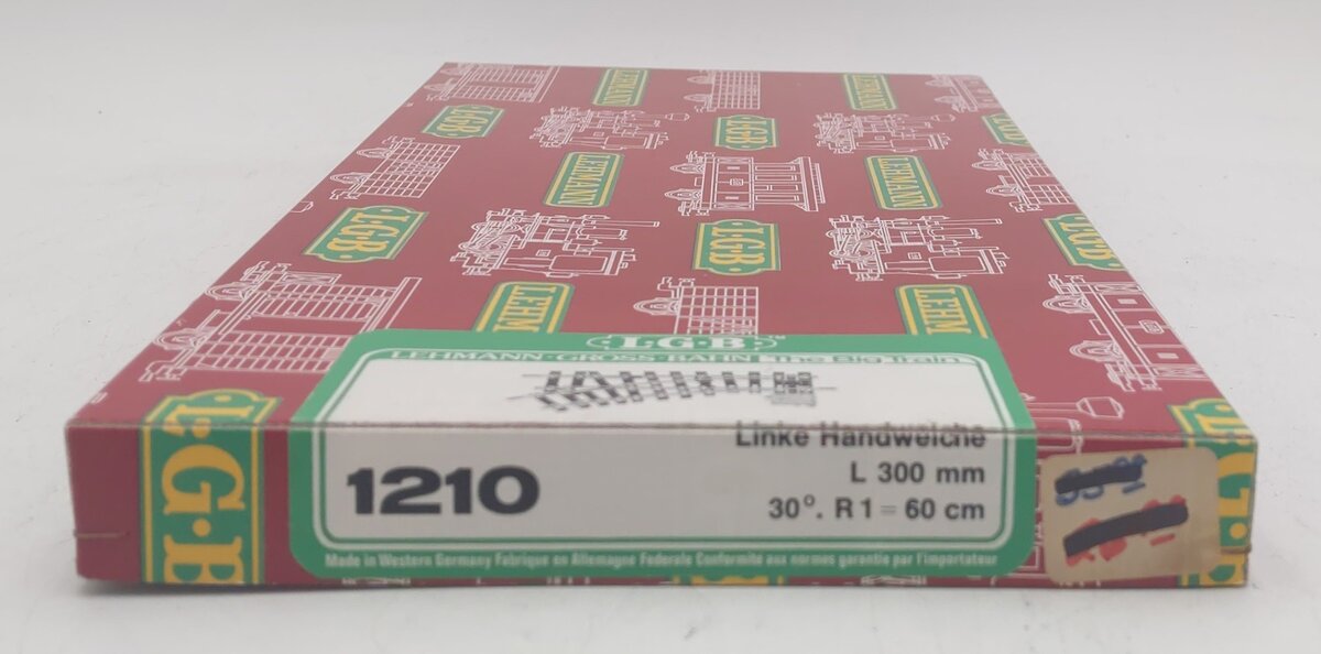 LGB 1210 G Gauge R1 Left Hand Manual Switch Turnout LN/Box