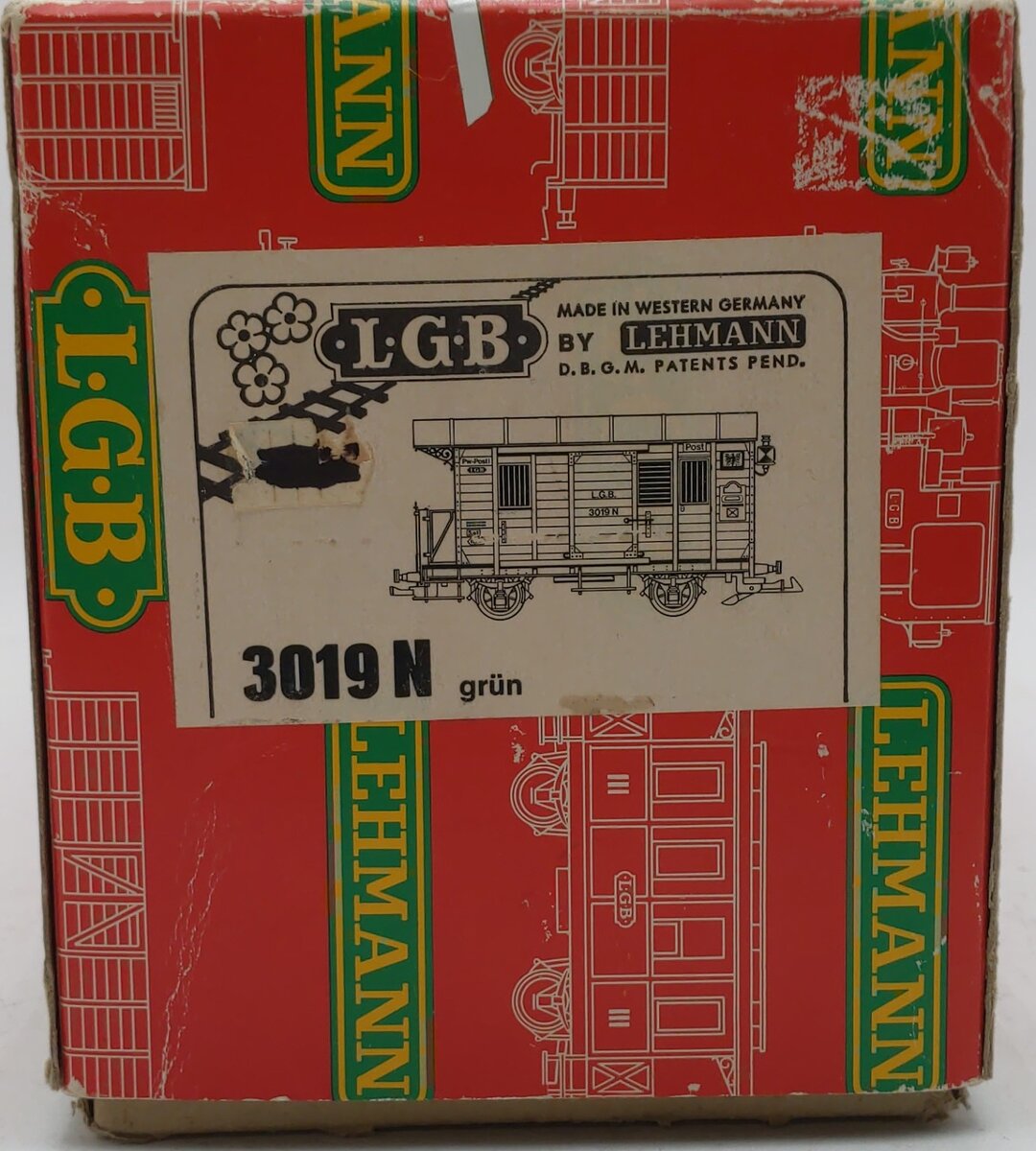 LGB 3019N G Scale Green Boxcar (Metal Wheels) LN/Box