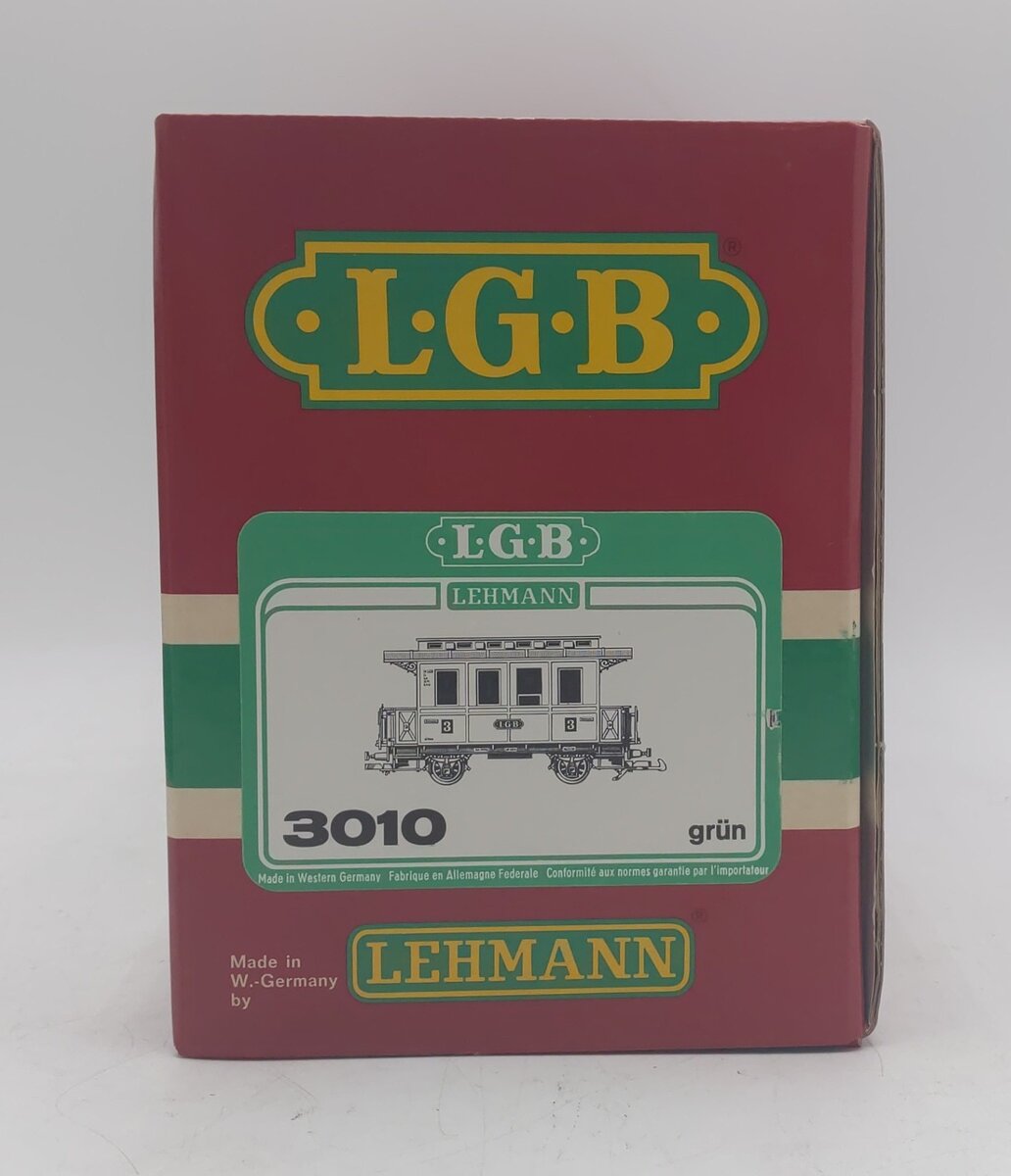 LGB 3010 G Scale Green 4-Wheel Passenger Car #3 LN/Box