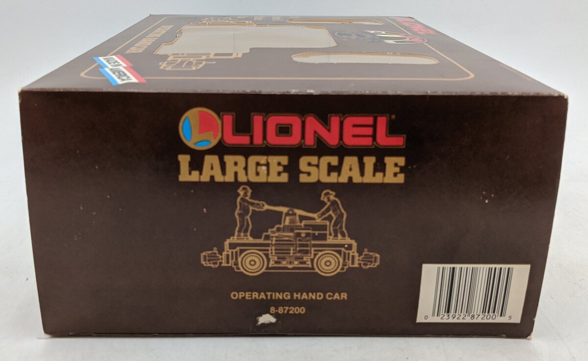 Lionel 8-87200 G Scale Buford & Roscoe Handcar LN/Box